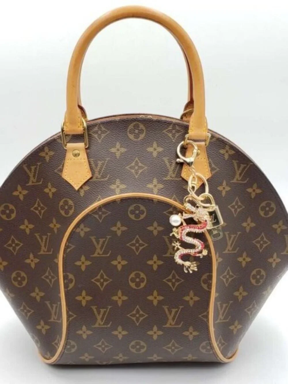 Louis Vuitton Gold Padlock Key 🔒 Authentic LV Charm + Unbranded Dragon Keychain